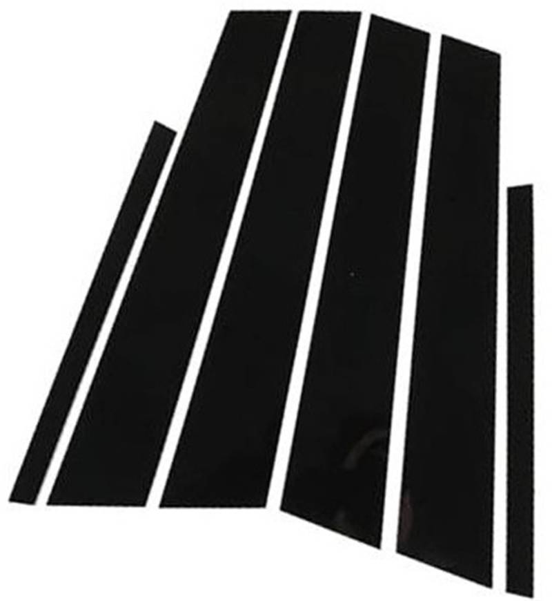 MKVAXR 6-teiliges Tür-/Fenstersäulen-Abdeckungsset for Ford Edge 2015-2023, A-Schwarz Außenfensterakzent(Black A-Black) von MKVAXR