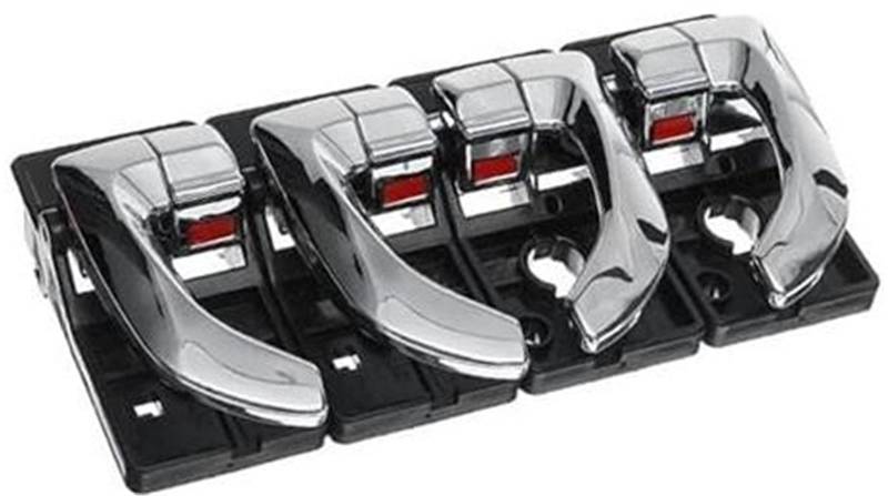 MKVAXR 82620-2Z02, for Hyundai, for Tucson 2005 2006 2007 2008 2009 Autoinnenraum Innentürgriff Links rechts Set Zubehör(Black 4pcs Chrome) von MKVAXR