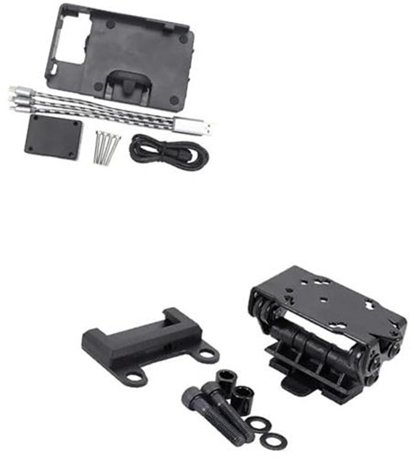MKVAXR Abnehmbarer Telefonhalter for Scrambler 1100 Sport 2017 2018 2019 2020 2021 USB-Ladehalterung for Telefonnavigation(Black B and C) von MKVAXR