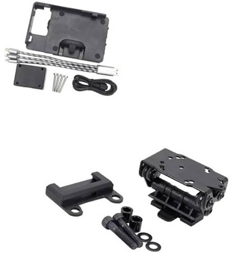 MKVAXR Abnehmbarer Telefonhalter for Scrambler 1100 Sport 2017 2018 2019 2020 2021 USB-Ladehalterung for Telefonnavigation(Black B and C) von MKVAXR