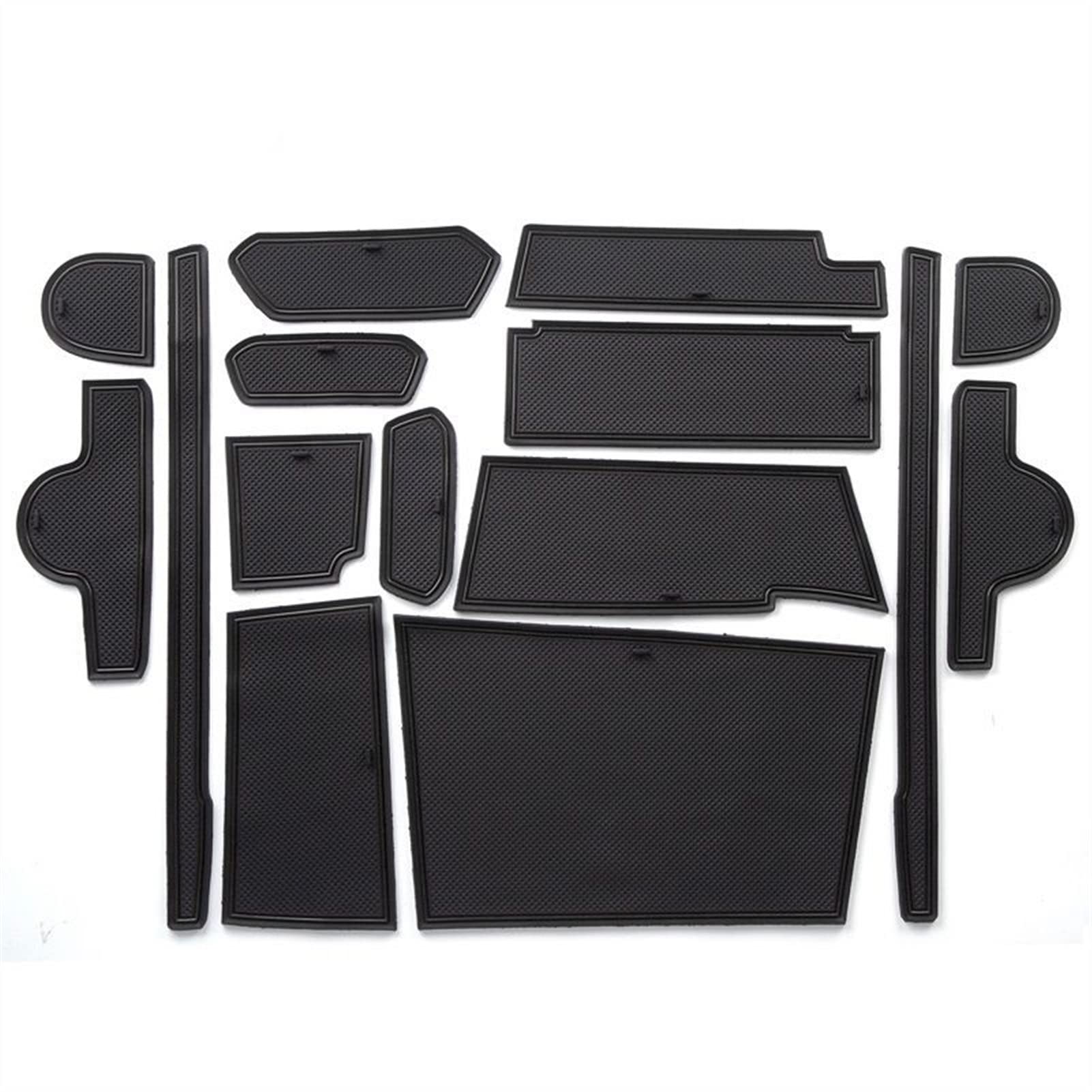 MKVAXR Anti-Rutsch-Torschlitz-Becherunterlage for Daihatsu Wake 2015-2018, Zubehör, Fußmatten, rutschfeste Bechermatte, Gummiuntersetzer, Autoaufkleber Türschlitzmatte(15WAKE Black) von MKVAXR