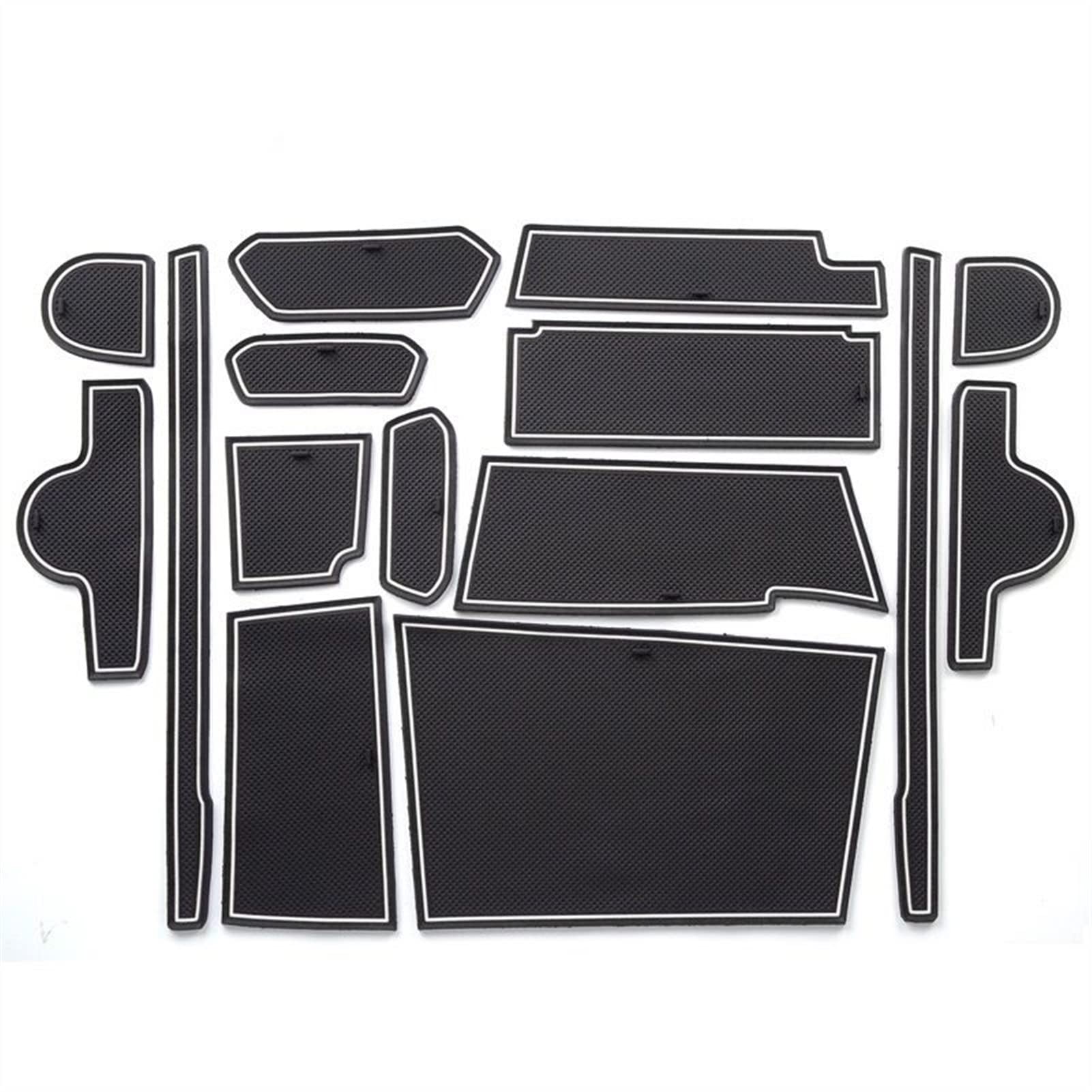 MKVAXR Anti-Rutsch-Torschlitz-Becherunterlage for Daihatsu Wake 2015-2018, Zubehör, Fußmatten, rutschfeste Bechermatte, Gummiuntersetzer, Autoaufkleber Türschlitzmatte(15WAKE White) von MKVAXR