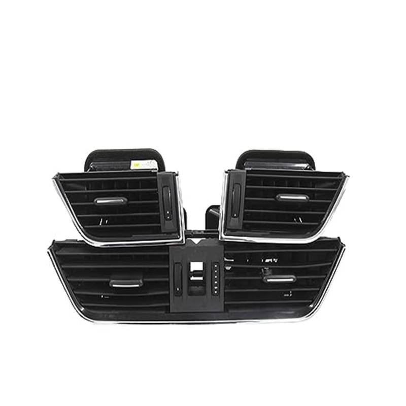 MKVAXR Armaturenbrett Innenraum AC Air Outlet Vent Grill, for Skoda, for Octavia, 3 A7 5E MK3 2013-2020 5E0819701 5E0819702 5E0820951 5E0819203 Lüftungsgitter(Black 1 set-3PCS) von MKVAXR