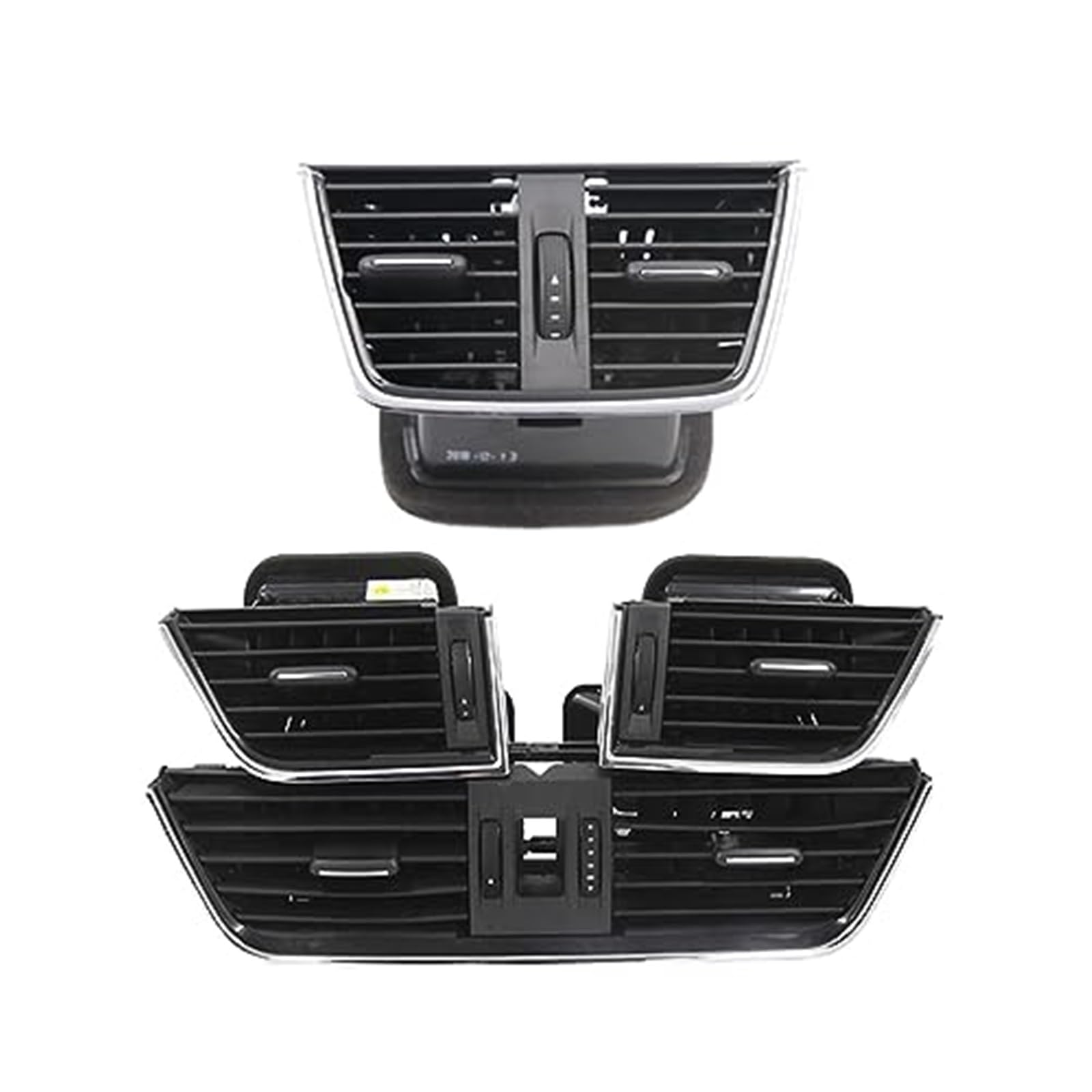 MKVAXR Armaturenbrett Innenraum AC Air Outlet Vent Grill, for Skoda, for Octavia, 3 A7 5E MK3 2013-2020 5E0819701 5E0819702 5E0820951 5E0819203 Lüftungsgitter(Black 1 set-4PCS) von MKVAXR