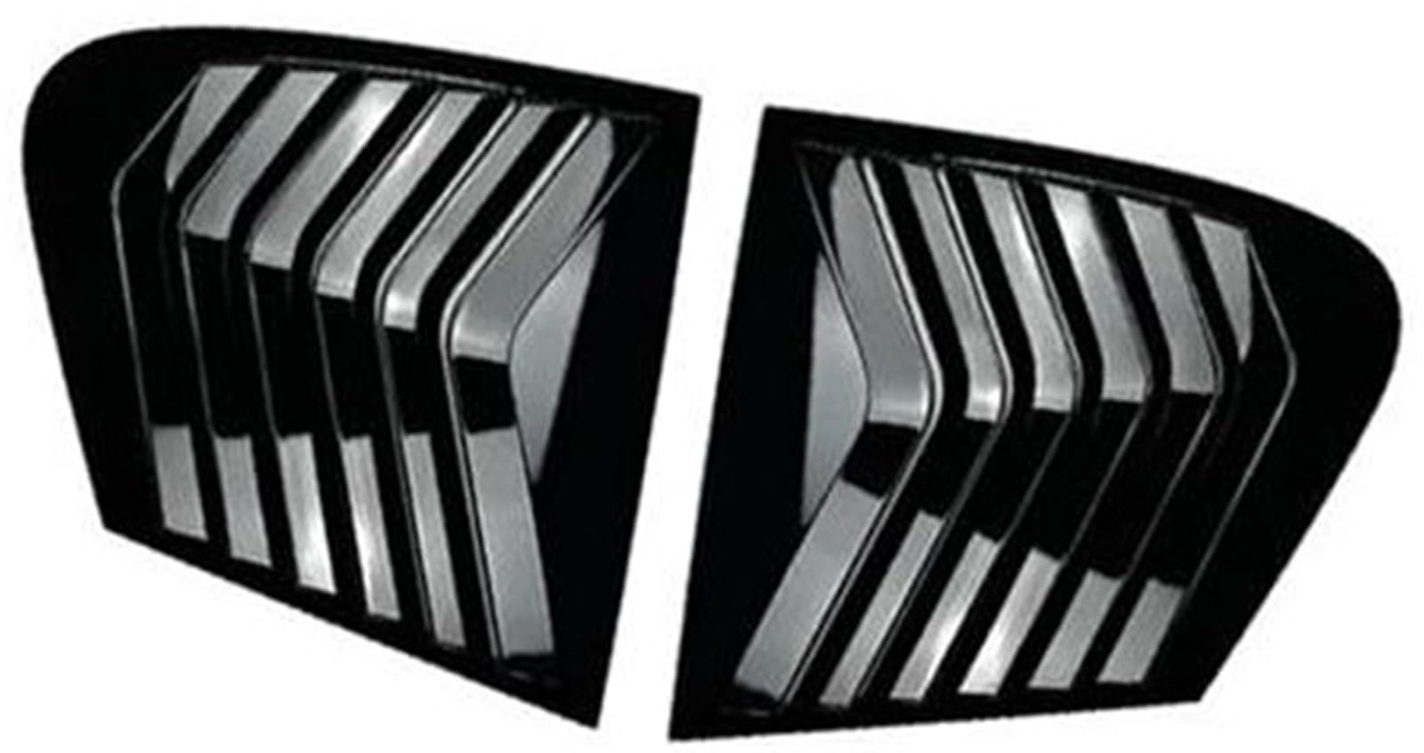 MKVAXR Aufkleber for die hintere Lamellenfensterabdeckung des Autos, for, 1er F20 118i 120i Schrägheck, 2011–2019, Seitenfensterladen-Entlüftungsschaufel, ABS-Carbon(Black Gloss Black) von MKVAXR