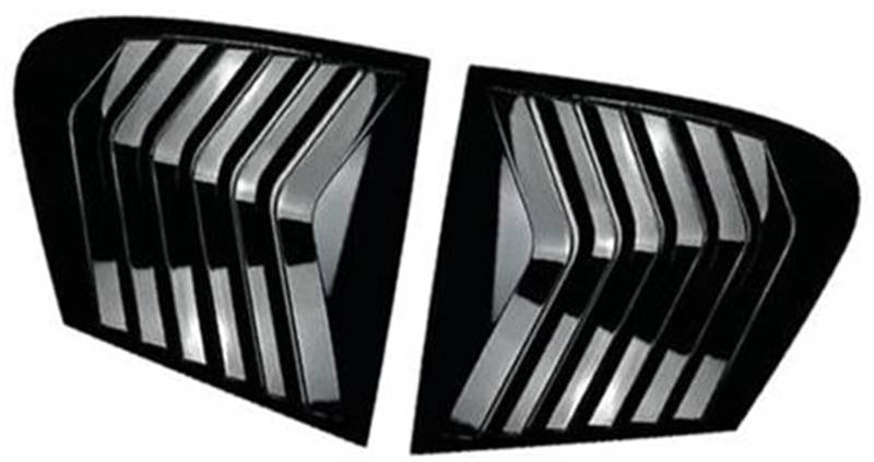 MKVAXR Aufkleber for die hintere Lamellenfensterabdeckung des Autos, for, 1er F20 118i 120i Schrägheck, 2011–2019, Seitenfensterladen-Entlüftungsschaufel, ABS-Carbon(Black Gloss Black) von MKVAXR