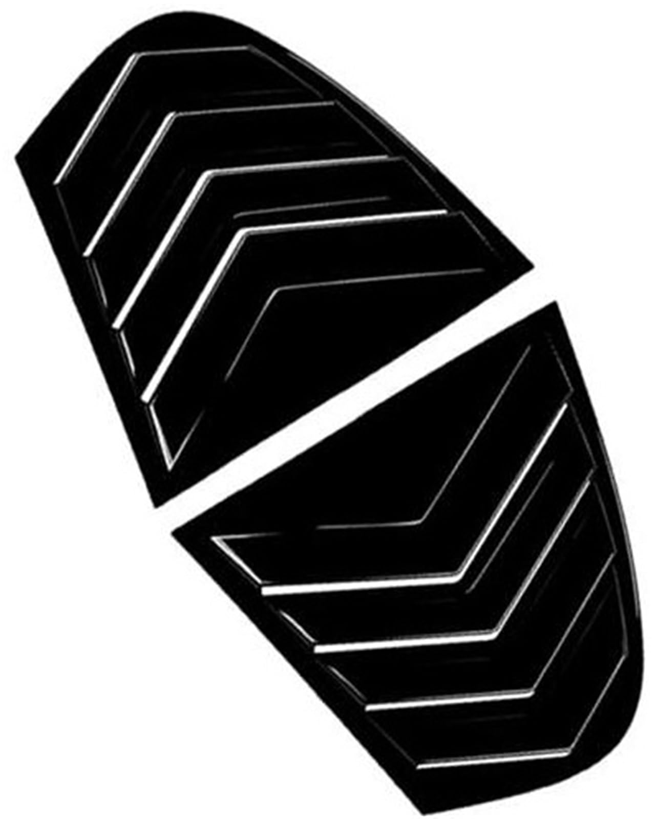MKVAXR Auto-Heckfenster-Fensterladen-Abdeckungsverkleidung, for, 5er-Serie E60 2004–2010, Autozubehör, glänzend Schwarze Fensterlamellen-Seitenlüftungsverkleidung(Black Gloss Black) von MKVAXR