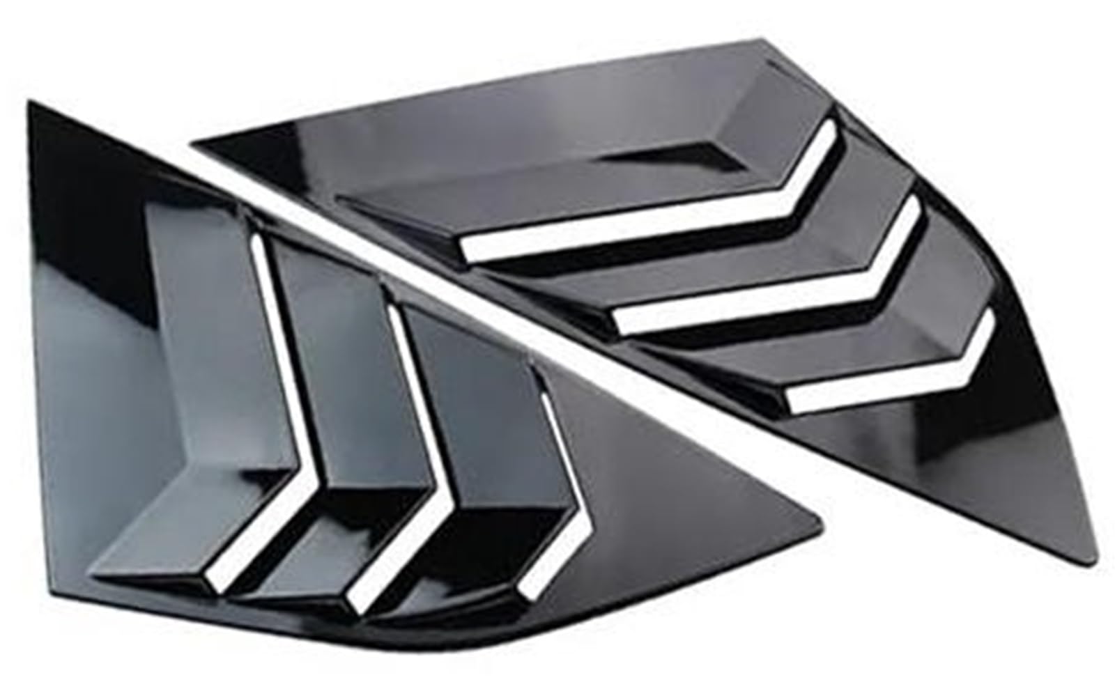 MKVAXR Auto-Hecklamellen-Fensterabdeckungs-Ordnungsaufkleber, for Ford, for Focus, Schrägheck 2012–2018, Viertel-Entlüftungsschaufel, ABS-Kohlefaser-Seitenverschluss(Black Gloss Black) von MKVAXR