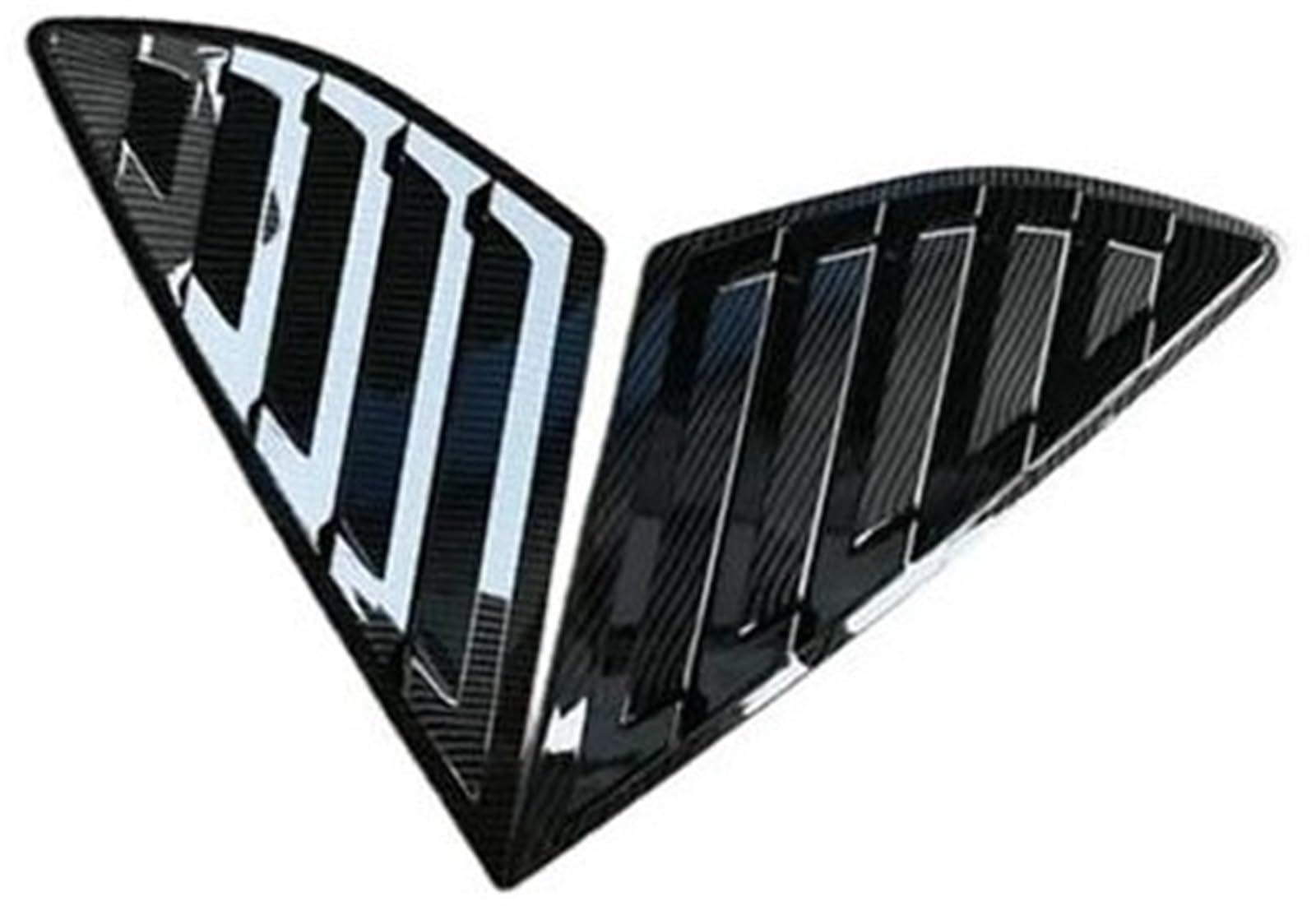 MKVAXR Auto-Hecklamellen-Fensterabdeckungs-Ordnungsaufkleber, for Ford, for Mondeo, Fusion, 2013–2018, Seitenfensterladen-Entlüftungsschaufel, ABS-Kohlefaser-Zubehör(Black Carbon) von MKVAXR