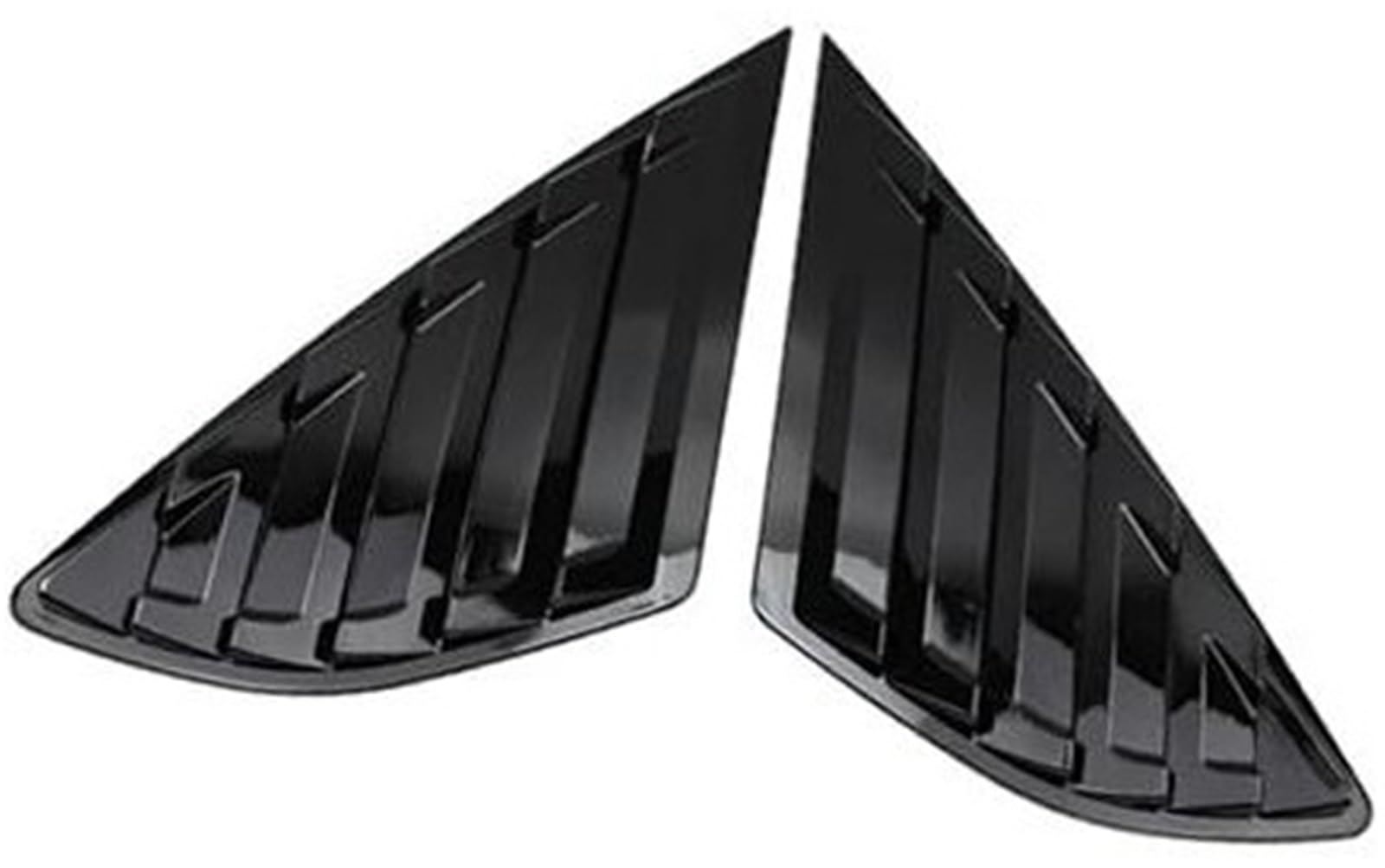 MKVAXR Auto-Hecklamellen-Fensterabdeckungs-Ordnungsaufkleber, for Ford, for Mondeo, Fusion, 2013–2018, Seitenfensterladen-Entlüftungsschaufel, ABS-Kohlefaser-Zubehör(Black Gloss Black) von MKVAXR