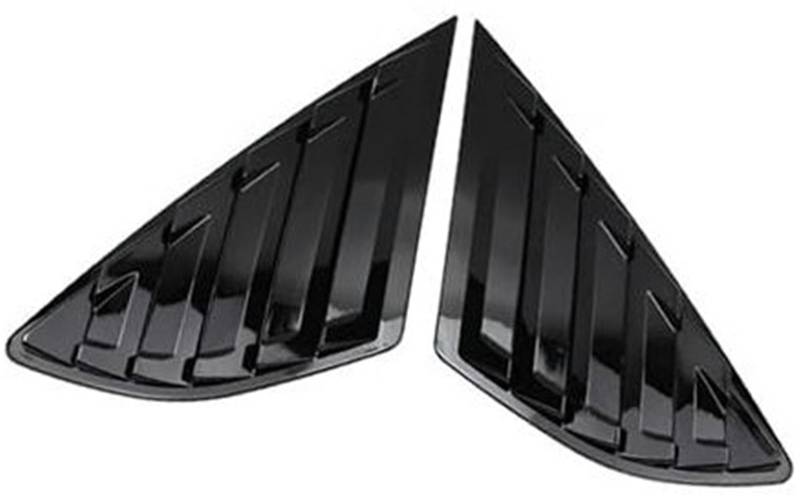 MKVAXR Auto-Hecklamellen-Fensterabdeckungs-Ordnungsaufkleber, for Ford, for Mondeo, Fusion, 2013–2018, Seitenfensterladen-Entlüftungsschaufel, ABS-Kohlefaser-Zubehör(Black Gloss Black) von MKVAXR