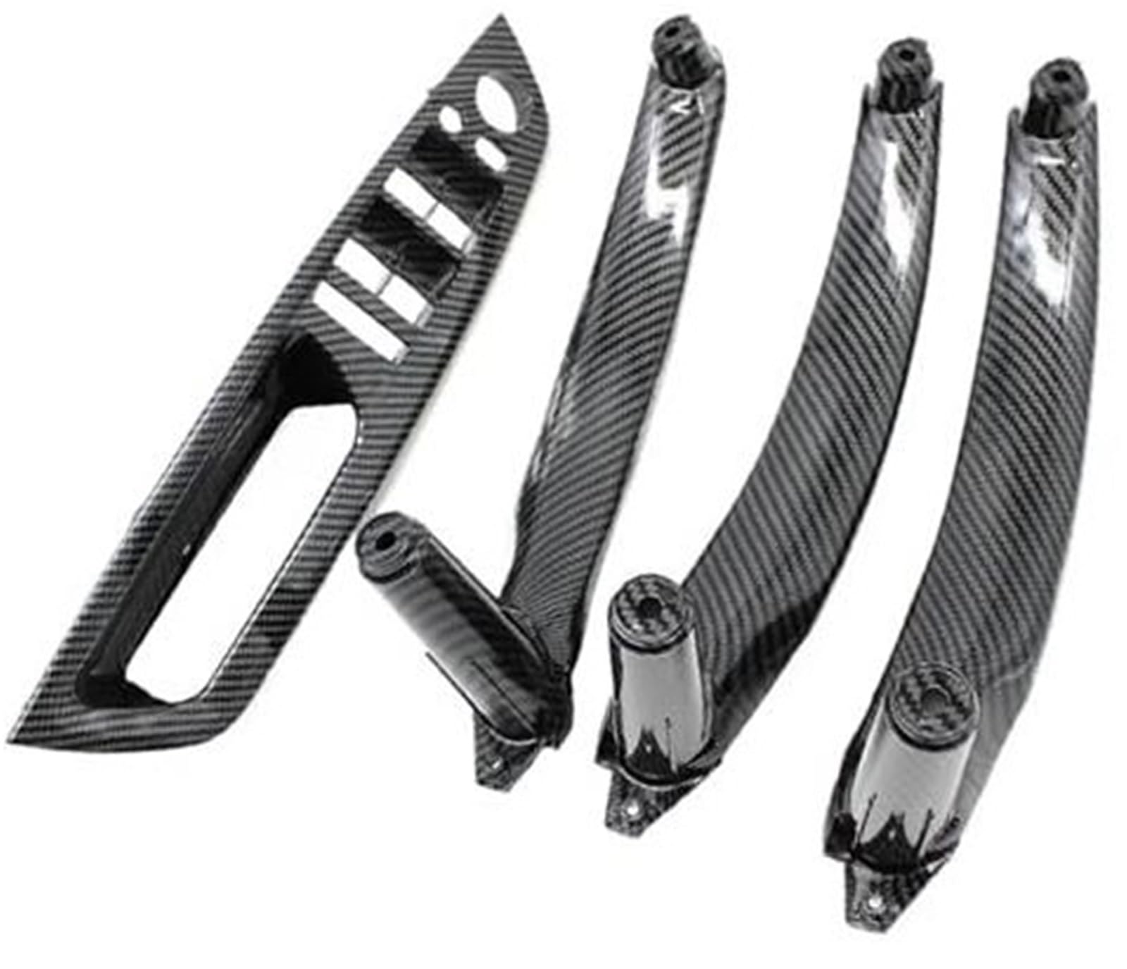 MKVAXR Auto-Innentür-Zuggriff, innere Armlehnen-Panel-Abdeckung LHD RHD, for, X5 X6 E70 E71 E72 2007 2008–2013 51416975791 51416975796(Black Lhd Carbon Set) von MKVAXR