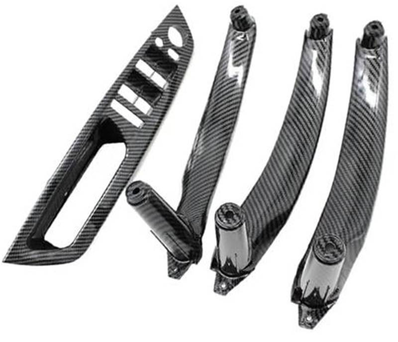 MKVAXR Auto-Innentür-Zuggriff, innere Armlehnen-Panel-Abdeckung LHD RHD, for, X5 X6 E70 E71 E72 2007 2008–2013 51416975791 51416975796(Black Lhd Carbon Set) von MKVAXR