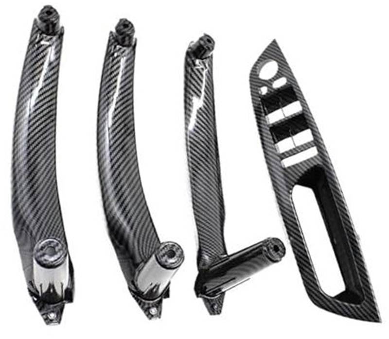 MKVAXR Auto-Innentür-Zuggriff, innere Armlehnen-Panel-Abdeckung LHD RHD, for, X5 X6 E70 E71 E72 2007 2008–2013 51416975791 51416975796(Black RHD Carbon Set) von MKVAXR