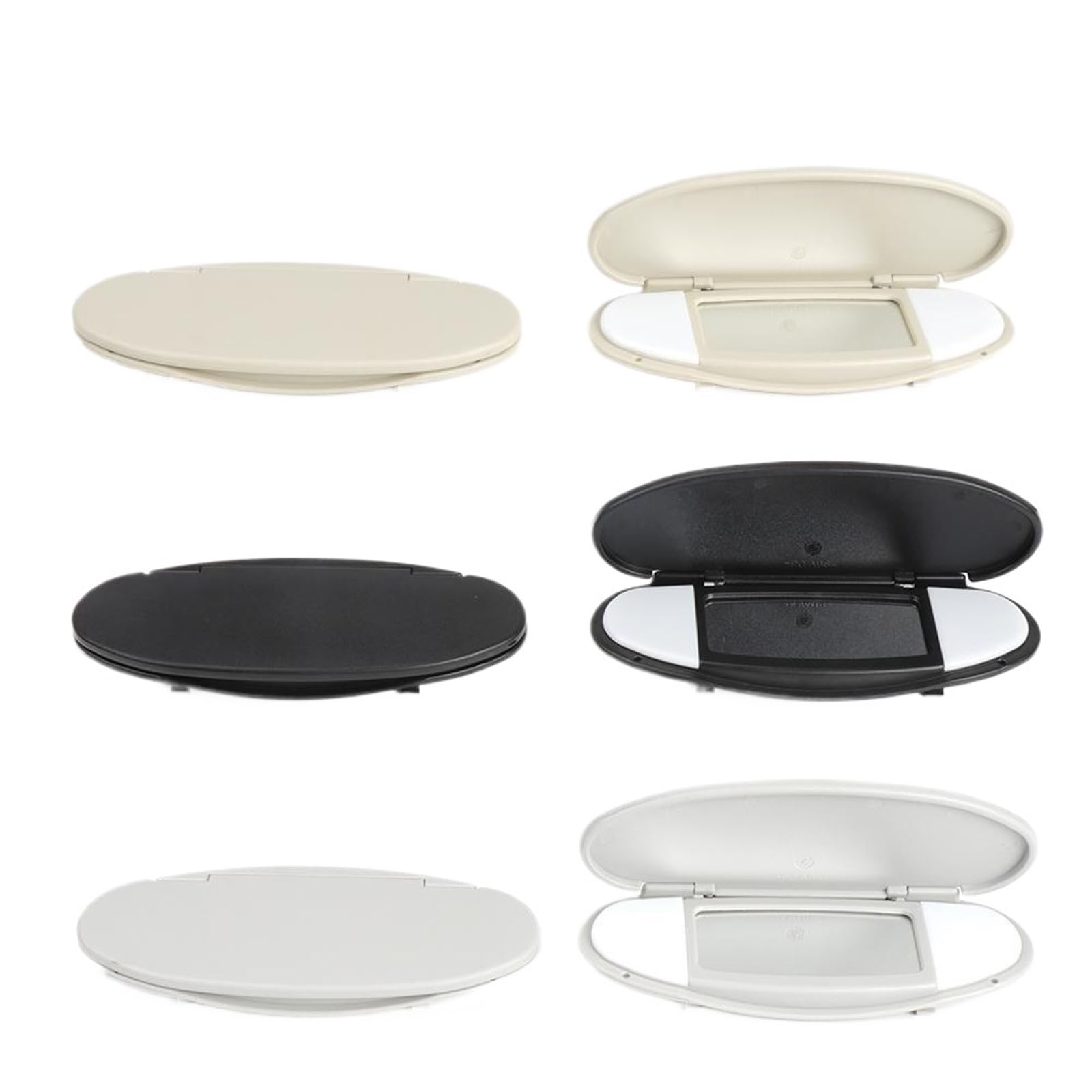 MKVAXR Auto Sonnenblende Spiegelabdeckung Make-Up Spiegelabdeckung, for Mini, for R55 R56 R60 2007-2014 51167316833 Make-up-Spiegel für die Sonnenblende im Auto(Black) von MKVAXR