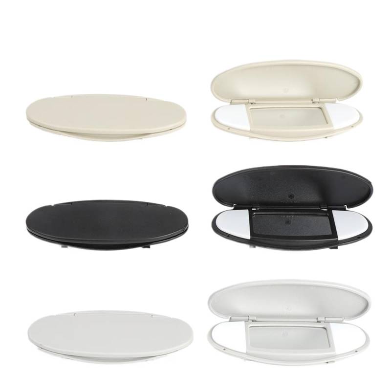 MKVAXR Auto Sonnenblende Spiegelabdeckung Make-Up Spiegelabdeckung, for Mini, for R55 R56 R60 2007-2014 51167316833 Make-up-Spiegel für die Sonnenblende im Auto(Black) von MKVAXR