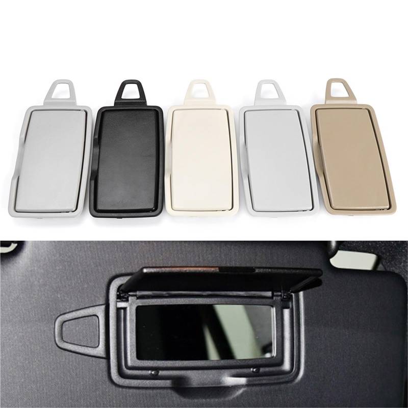 MKVAXR Auto Sonnenschutz Visier Make-Up Kosmetikspiegel, for Mercedes Benz, GL ML GLE GLS ABCE W166 W292 W176 W246 W205 W213 1668100110 Make-up-Spiegel für die Sonnenblende im Auto(Left Dark Beige) von MKVAXR