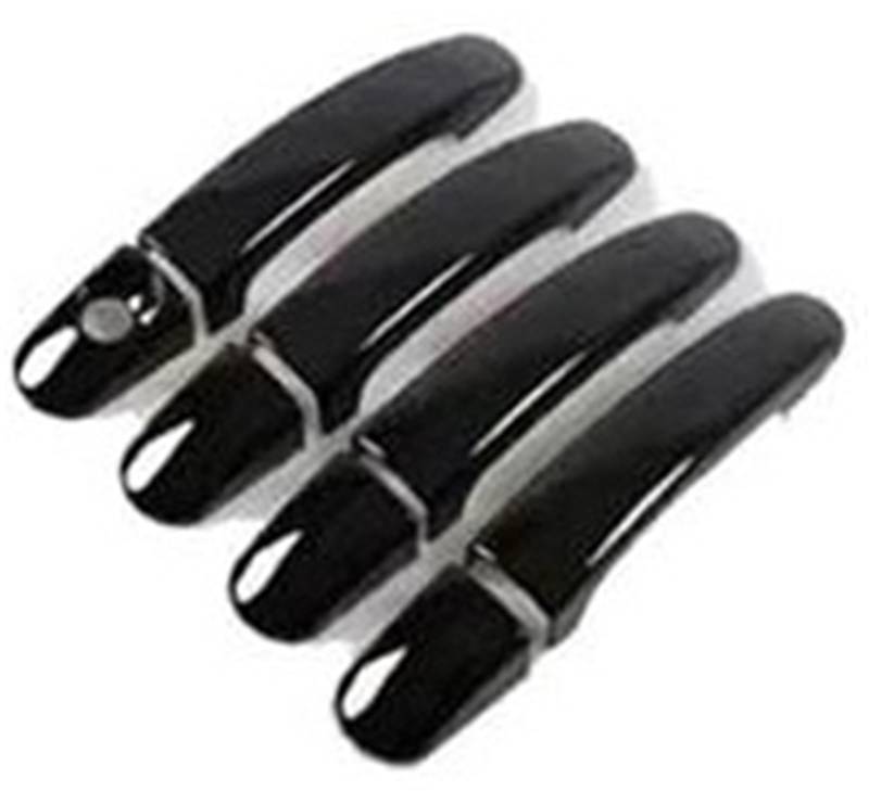 MKVAXR Autoaußen Vorne Links, for Opel, for Corsa S07 2007 2008 2009 2010 2011 2012 2013 2014 Türgriffabdeckung Zierleiste Satz Chrom Styling Außenteile Zubehör Chrom Auto Abdeckung für Außentürgriffe von MKVAXR