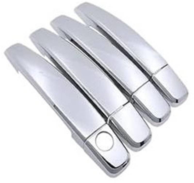 MKVAXR Autoaußen Vorne Links, for Opel, for Corsa S07 2007 2008 2009 2010 2011 2012 2013 2014 Türgriffabdeckung Zierleiste Satz Chrom Styling Außenteile Zubehör Chrom Auto Abdeckung für Außentürgriffe von MKVAXR