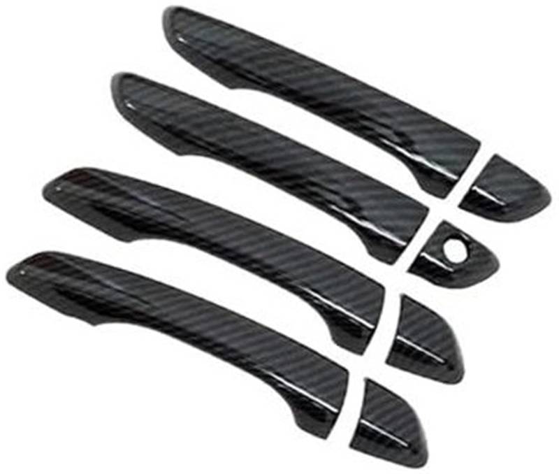 MKVAXR Autoaußenseite Vorne Links, for Citroen, for DS, 6 WR 2014 2015 2016 2017 2018 2019 2020 Türgriffabdeckungen Autoschutzaufkleber Autoaußenzubehör Gadget Abdeckung für Außentürgriffe(Black F) von MKVAXR