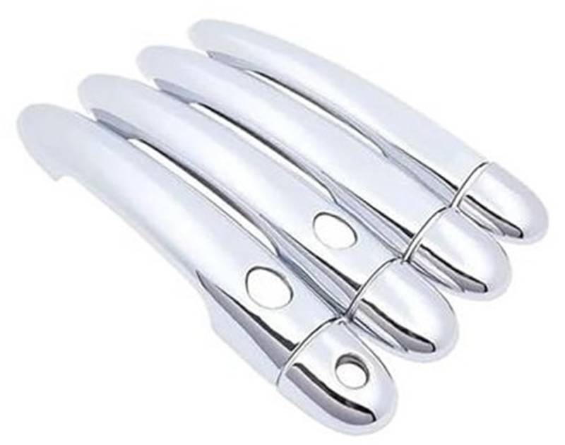 MKVAXR Autoaußenseite vorne Links, for Clio III 2005 2006 2007 2008 2009 2010 2011 2012 Chrom Türgriffabdeckung Autozubehör Aufkleber Zierleiste Stylingkappe Abdeckung für Außentürgriffe(Black F) von MKVAXR