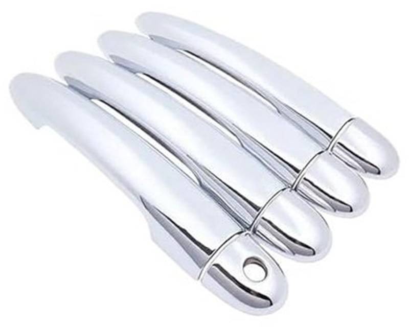 MKVAXR Autoaußenseite vorne Links, for Clio III 2005 2006 2007 2008 2009 2010 2011 2012 Chrom Türgriffabdeckung Autozubehör Aufkleber Zierleiste Stylingkappe Abdeckung für Außentürgriffe(Black C) von MKVAXR