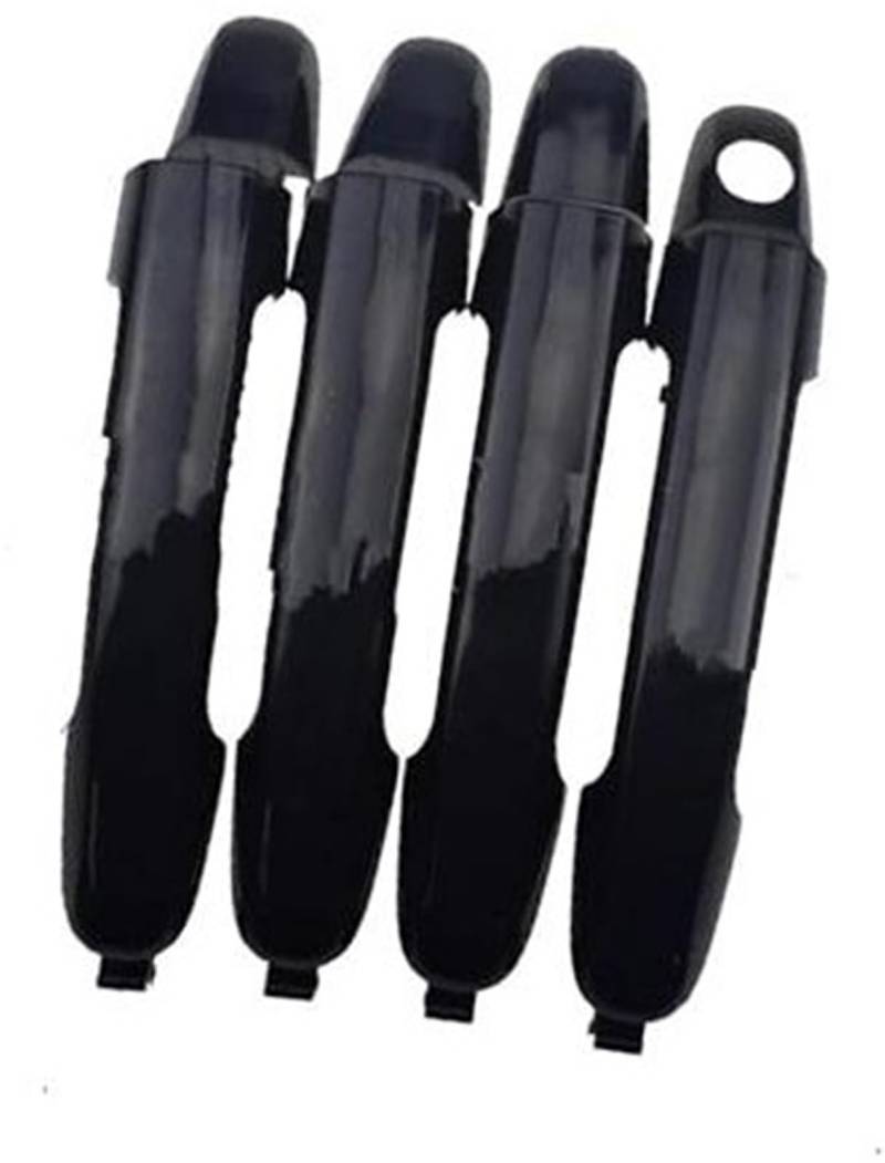 MKVAXR Autoaußenseite vorne Links, for Hyundai, for Sonata 2006 2007 2008 2009 2010 Glattes Schwarz vorne hinten Links rechts lh rh Außenaußenseiten Abdeckung für Außentürgriffe(Black Set 4pcs) von MKVAXR
