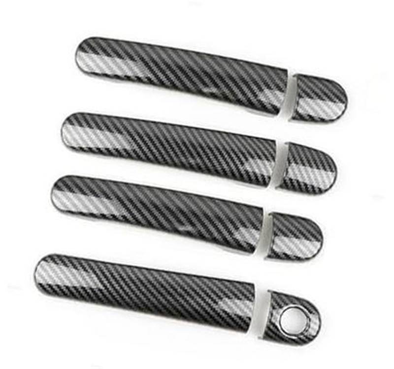 MKVAXR Autoaußenseite vorne Links, for TT MK1 A2 2000 2001 2002 2003 2004 2005 Auto ABS Chrom-Kohlefaser-Stil Außentürgriffabdeckung Zierzubehör Abdeckung für Außentürgriffe(Black Carbon Texture a) von MKVAXR