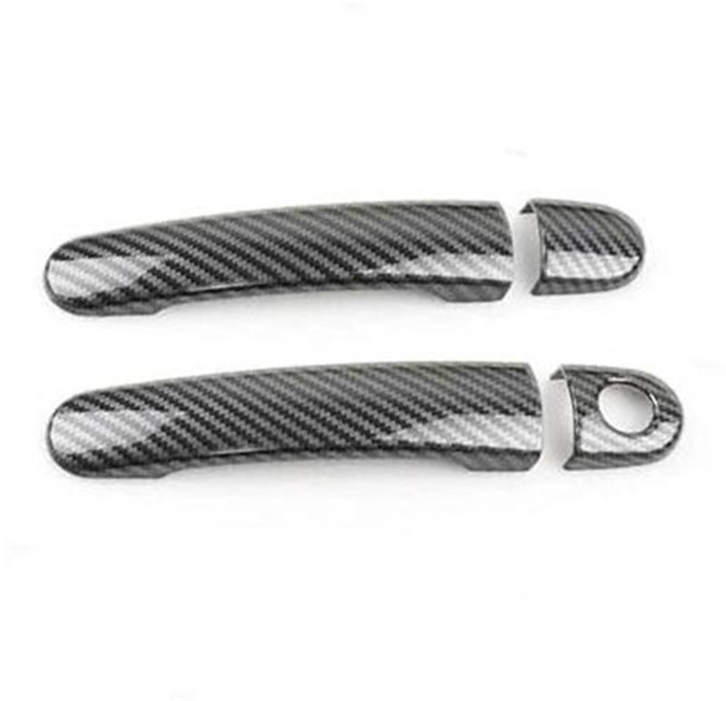 MKVAXR Autoaußenseite vorne Links, for TT MK1 A2 2000 2001 2002 2003 2004 2005 Auto ABS Chrom-Kohlefaser-Stil Außentürgriffabdeckung Zierzubehör Abdeckung für Außentürgriffe(Black Carbon Texture 2) von MKVAXR