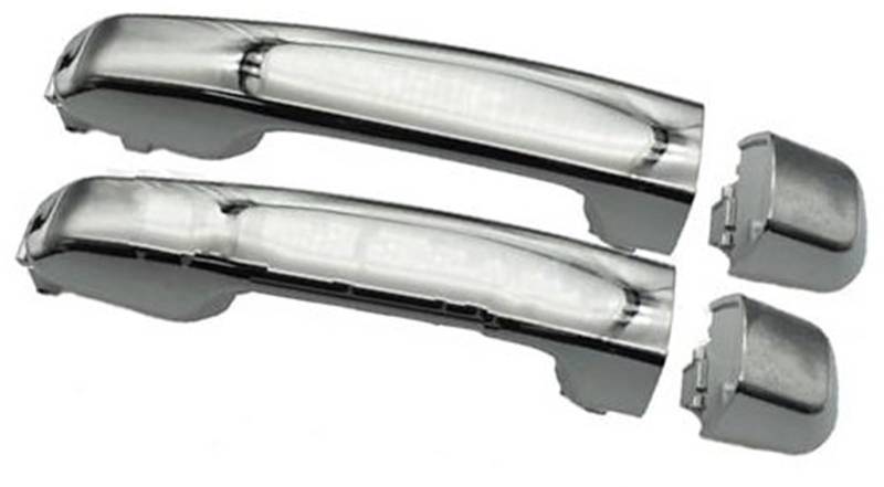 MKVAXR Autoaußenseite vorne links, for 4Runner 2010 2011 2012 2013 2014 2015 2016 Chromschwarz vorne hinten links rechts außen 69210-60100,69211-60090 Abdeckung für Außentürgriffe(BLACK Rear Pair Chro von MKVAXR