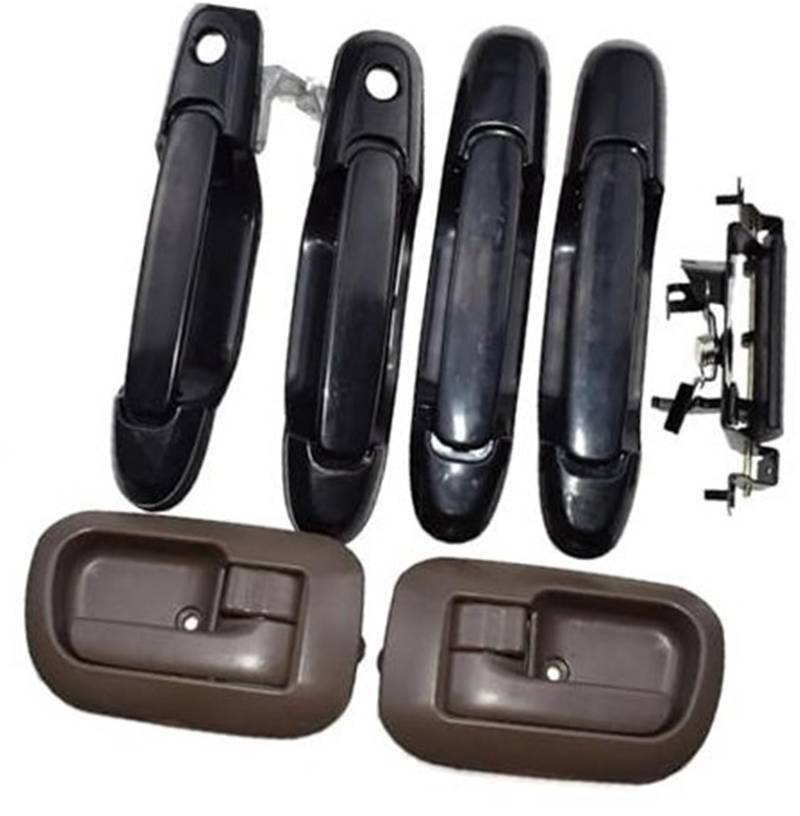 MKVAXR Autoaußenseite vorne links, for Toyota, for Sienna 3.0L 1998 1999 2000 2001 2002 2003 Autoinnenraum Außentürgriffe + Heckklappe 6921008010,6922008010,6927808010,6927708010 Abdeckung für Außentü von MKVAXR