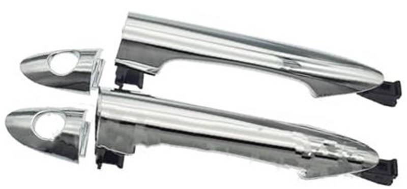 MKVAXR Autoaußentürgriffe vorne links, for Kia, for Picanto 2011 2012 2013 2014 2015 2016 Neu Chrom Silber vorne hinten links rechts außen außen Außentürgriffe Abdeckung für Außentürgriffe(BLACK Front von MKVAXR
