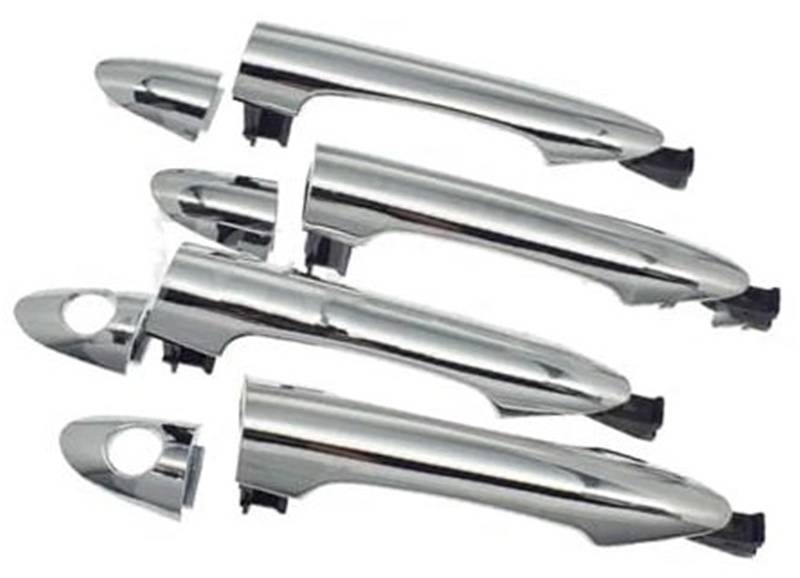 MKVAXR Autoaußentürgriffe vorne links, for Kia, for Picanto 2011 2012 2013 2014 2015 2016 Neu Chrom Silber vorne hinten links rechts außen außen Außentürgriffe Abdeckung für Außentürgriffe(BLACK Front von MKVAXR