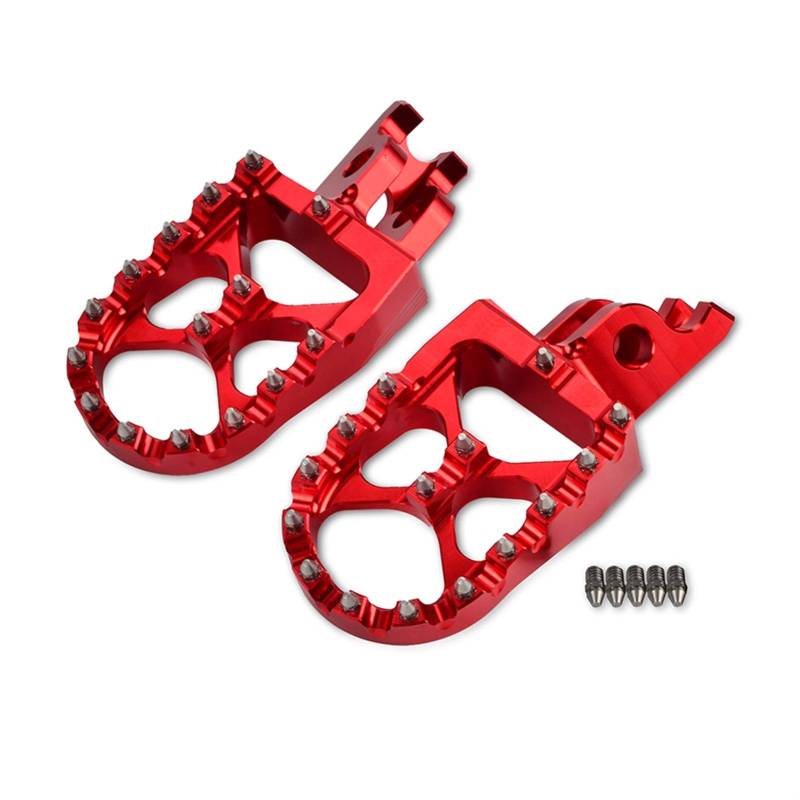 MKVAXR Billet CNC Fußrasten Fußstütze CRF250L CRF250M 2012-2018 CRF250 Rally 2017 2018 CRF 250L 250M 250R CRF250R 50616 Men 670 Motorrad-Fußrasten(Red) von MKVAXR