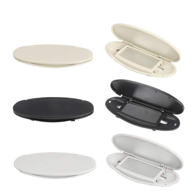 MKVAXR Cooper Auto Front Make-Up Spiegel Abdeckung Sonnenblende Schiebedach Schatten Platte Zubehör, for Mini R55 R56 R60 2007-2013 Make-up-Spiegel für die Sonnenblende im Auto(Black) von MKVAXR