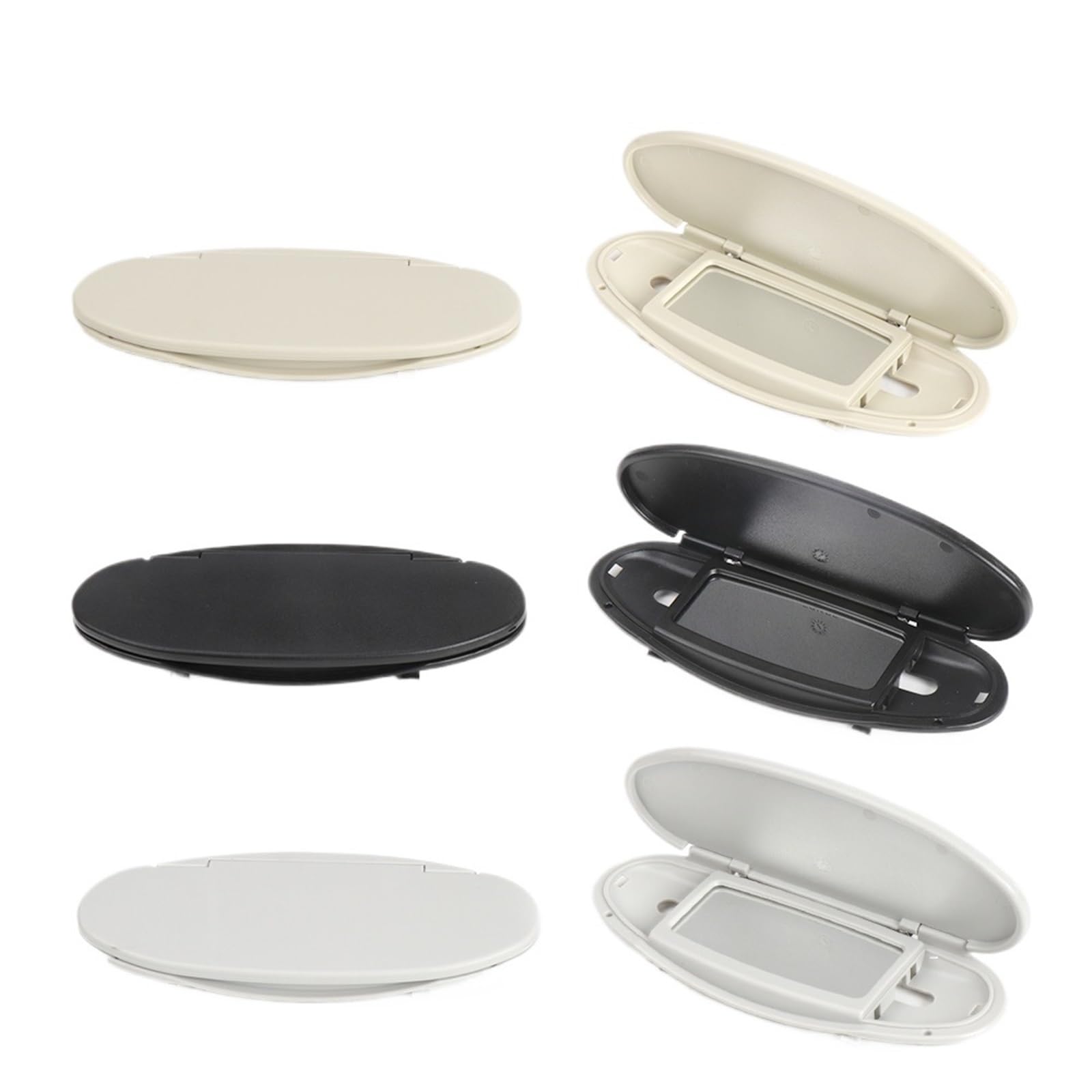 MKVAXR Cooper Auto Front Make-Up Spiegel Abdeckung Sonnenblende Schiebedach Schatten Platte Zubehör, for Mini R55 R56 R60 2007-2013 Make-up-Spiegel für die Sonnenblende im Auto(Left Lamp Cover) von MKVAXR