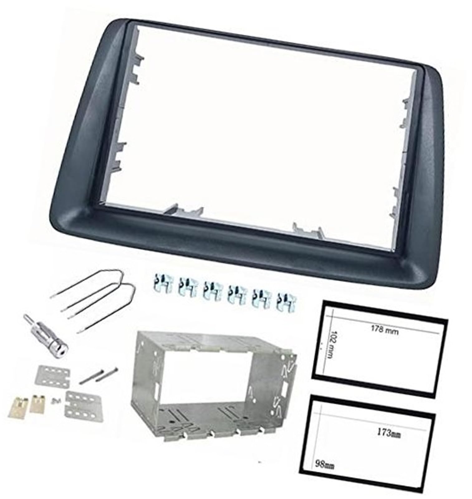 MKVAXR Doppel-DIN-Autoradio-Rahmen-Installationssatz, 2-DIN-Frontplattenrahmen-Stereo, for Panda Autoradio-Armaturenbrett MKVAXR Doppel-DIN-Autoradio-Rahmen-Installationssatz, 2-DIN-Frontplattenrahmen-Stereo, for Panda Autoradio-Armaturenbrett von MKVAXR