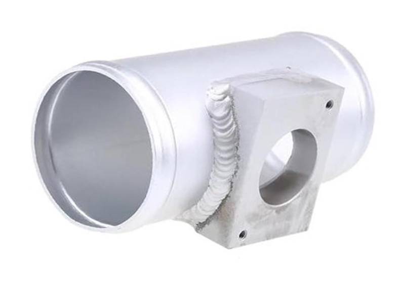 MKVAXR Einlassleitungsrohrmasse Masse Luftstromssensor Basisluftintake-Messgerät Modifiziertes MAF-MAF-Adapter for Autozubehör Aluminiumröhrchen Einlassschlauch Luftmassenmesser(Black 63mm) von MKVAXR