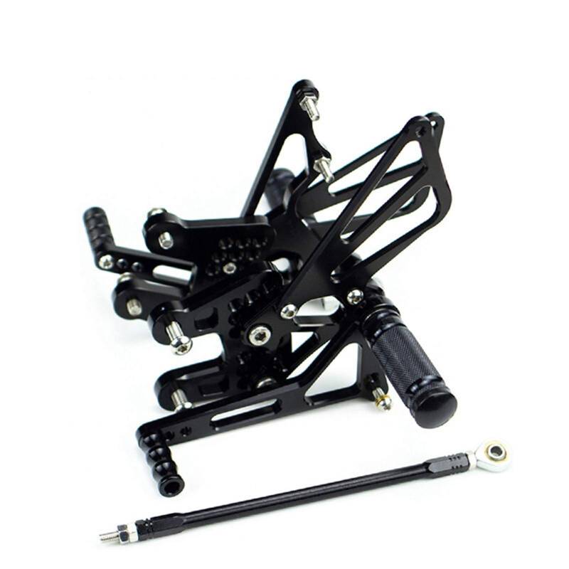 MKVAXR Einstellbare Fußrasten Rest Fußstütze Fußrastenanlage GSXR1000 GSXR GSX-R 1000 K7 K8 2007 2008 GSX R1000 GSX-R1000 Hinten Rets Motorrad-Fußrasten(Black) von MKVAXR
