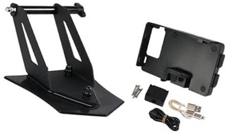 MKVAXR GPS Moto Telefon Halterung, for, for R1250RT, for R 1250 RT (2021-) Motorrad Ladegerät Handy Halter Navigation Halterung(Black USB Charging Version) von MKVAXR