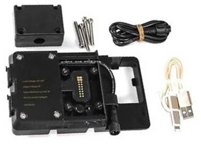 MKVAXR GPS Moto Telefon Halterung, for Tiger1200, for Tiger 1200 GT, for Explorer, 2022 GPS Navigation Halterung Motorrad Smartphone Ständer USB Lade Halter(Black D - USB Charging) von MKVAXR