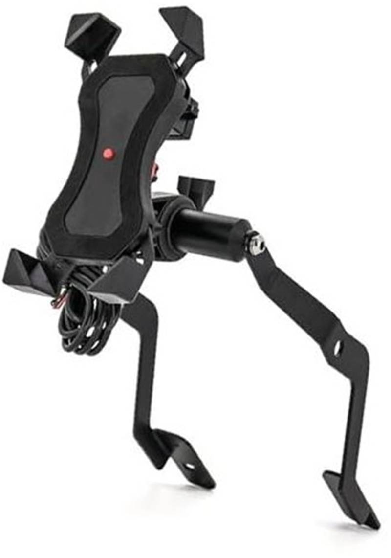 MKVAXR GPS-Moto-Telefonhalterung, for, for F900XR F 900 XR 2020-2022 Motorrad-Windschutzscheibenständerhalter Handy-GPS-Navigationsplattenhalterung(Black USB Charging B) von MKVAXR