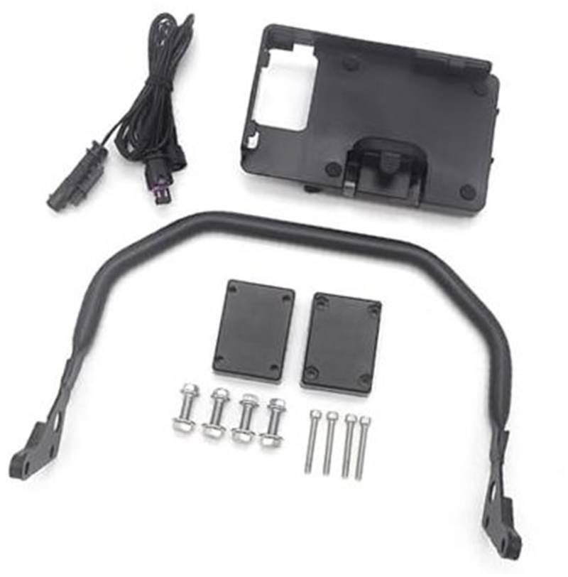 MKVAXR GPS-Moto-Telefonhalterung, for, for R1200GS, for R1250GS LC 2013-2020 Motorrad Drahtloses Laden GPS-Handyhalter Ständer Navigationshalterung(Black Wireless Battery Set) von MKVAXR