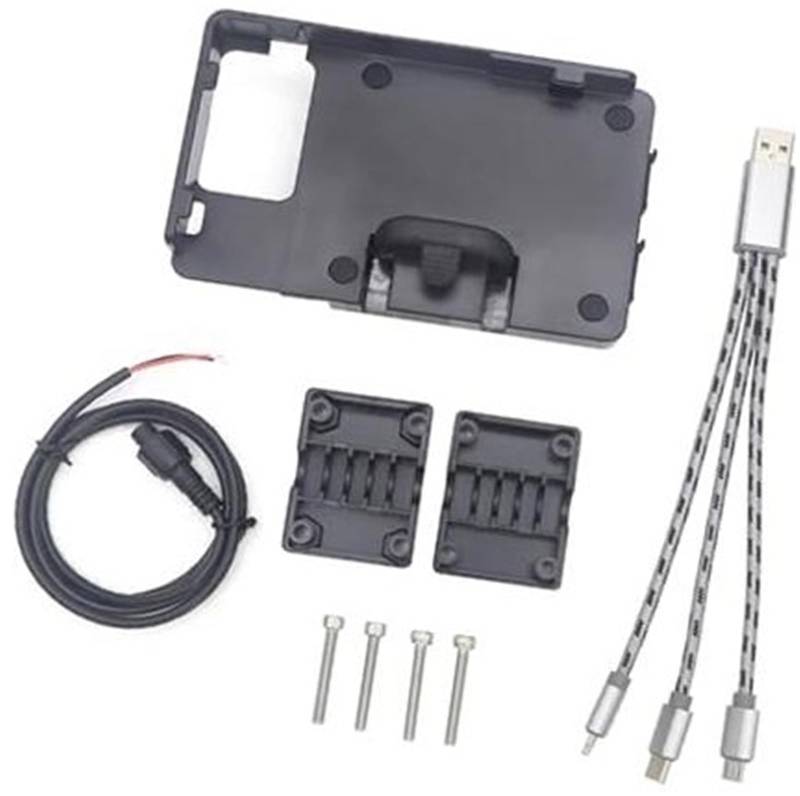 MKVAXR GPS-Moto-Telefonhalterung, for TRK 502 2016- Handy-Navigationshalterung GPS USB-Telefonaufladung(Black B) von MKVAXR