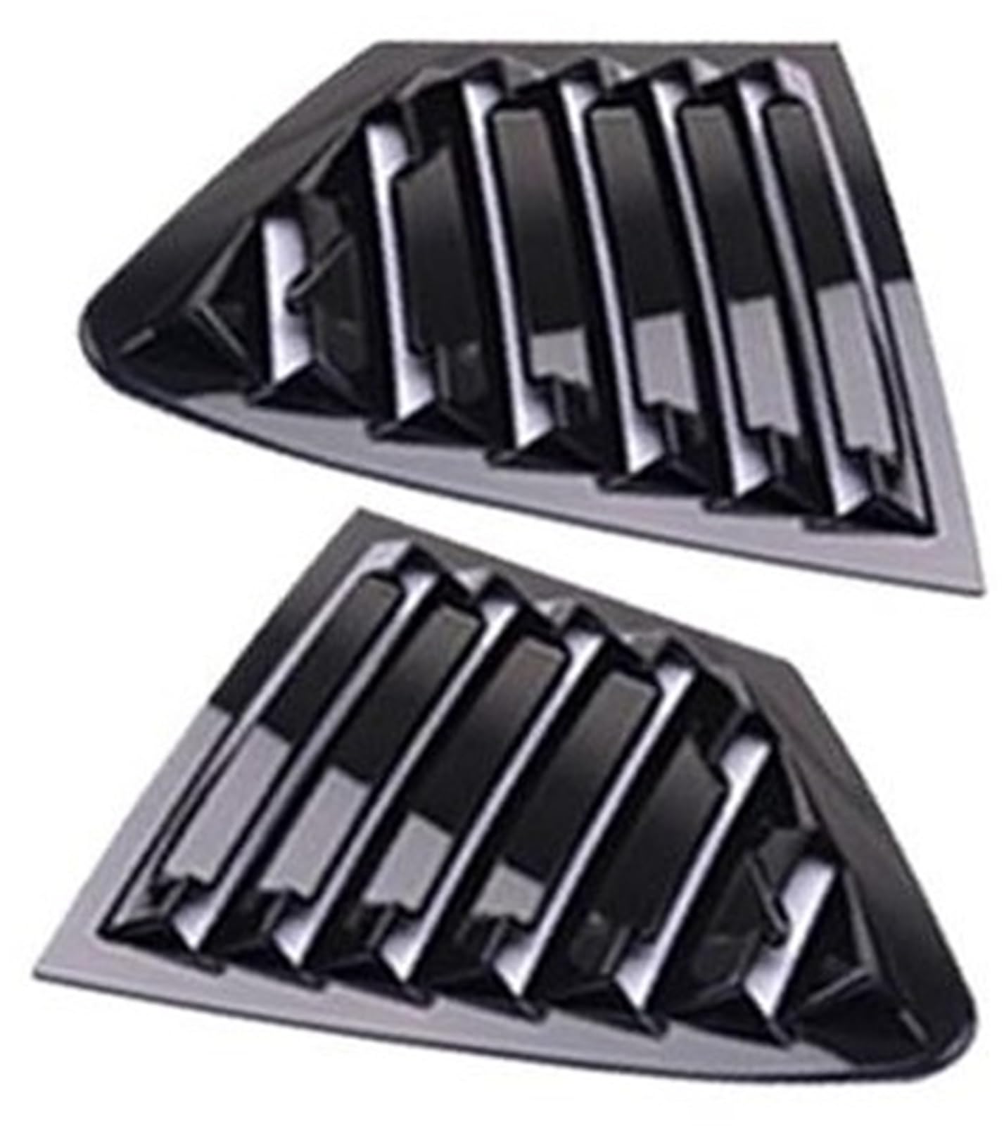 MKVAXR Heckscheiben-Lamellenrahmen-Abdeckungsaufkleber, for Ford, for Focus, 2019–2023 Schrägheck, Auto-Styling, Jalousien, Zierleisten, Auto-Zubehör(Black ABS Glossy Black) von MKVAXR
