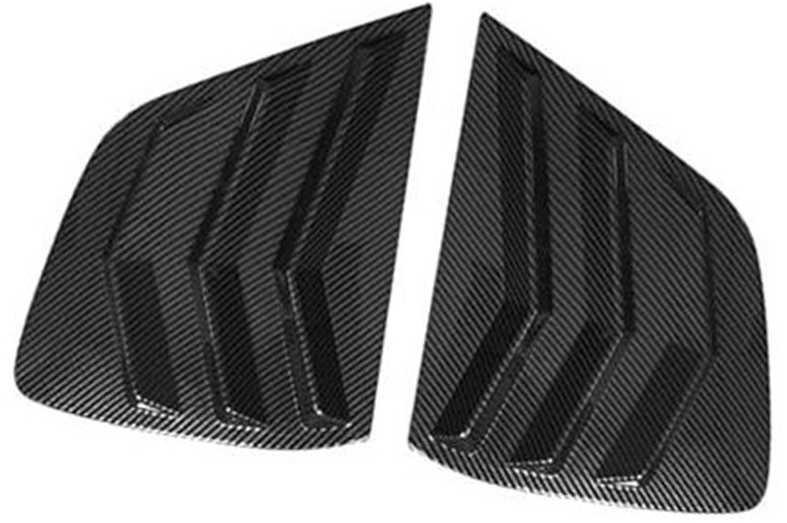 MKVAXR Hecktür-Seitenfenster-Lamellenabdeckungsverkleidung, for VW, Tharu, 2019–2022, Lüftungsviertel-Zubehör(Black Carbon Fiber Style) von MKVAXR