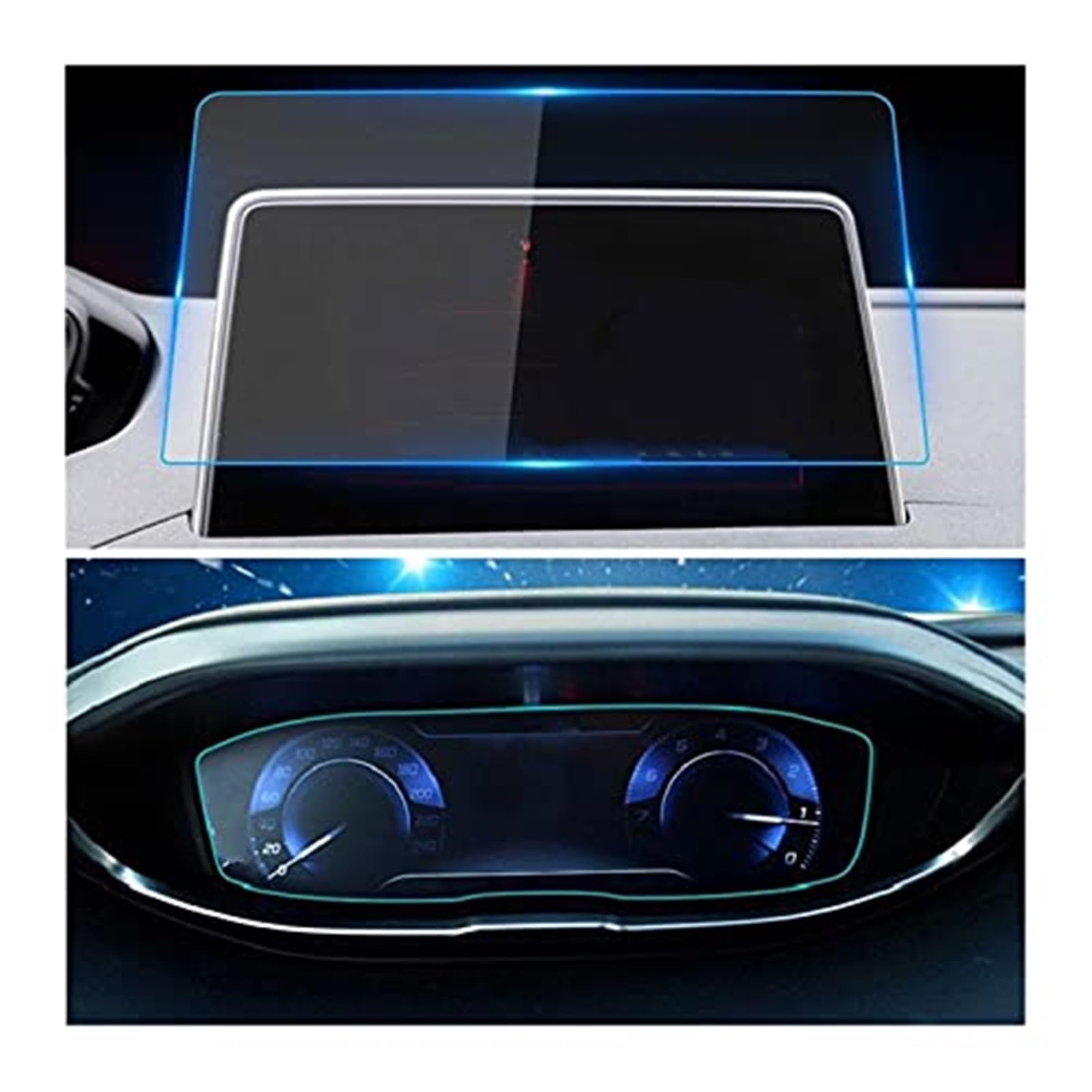 MKVAXR Instrumenten-Displayschutz, for Peugeot, for 3008 5008 2017 2018 2019 2020, Auto-LCD-Bildschirm, gehärtetes Glas, Armaturenbrett, Navigation, Schutzfolie, gehärtetes Glas Auto-Displayschutz(BLA MKVAXR Instrumenten-Displayschutz, for Peugeot, for 3008 5008 2017 2018 2019 2020, Auto-LCD-Bildschirm, gehärtetes Glas, Armaturenbrett, Navigation, Schutzfolie, gehärtetes Glas Auto-Displayschutz(BLA von MKVAXR