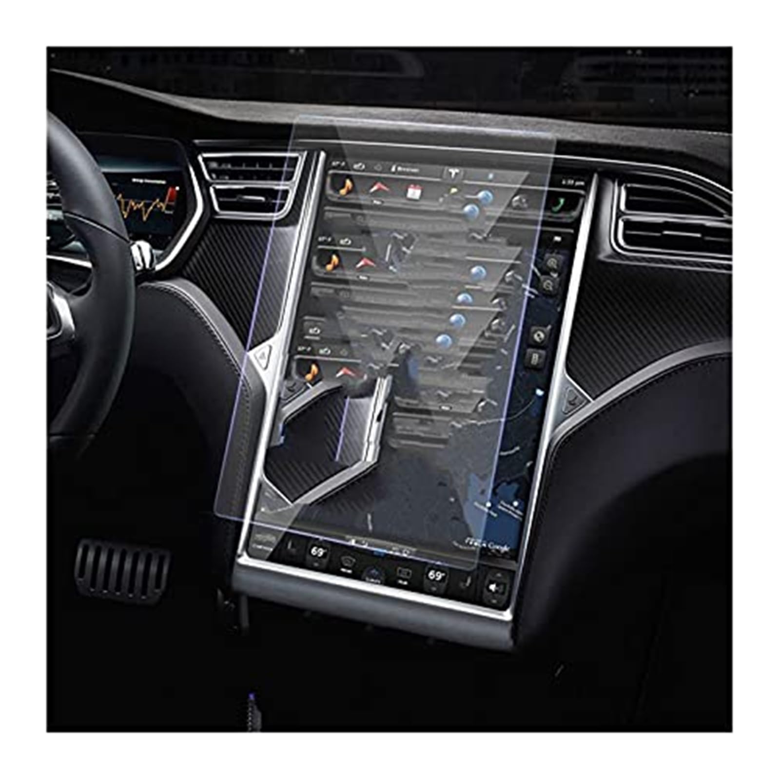 MKVAXR Instrumenten-Displayschutz, for Tesla, for Modell 3 YXS, Auto-GPS-Navigations-Displayschutz, Armaturenbrett-Schutzfolie, gehärtetes Glas, Schutzfolie aus gehärtetem Glas Auto-Displayschutz(BLAC MKVAXR Instrumenten-Displayschutz, for Tesla, for Modell 3 YXS, Auto-GPS-Navigations-Displayschutz, Armaturenbrett-Schutzfolie, gehärtetes Glas, Schutzfolie aus gehärtetem Glas Auto-Displayschutz(BLAC von MKVAXR
