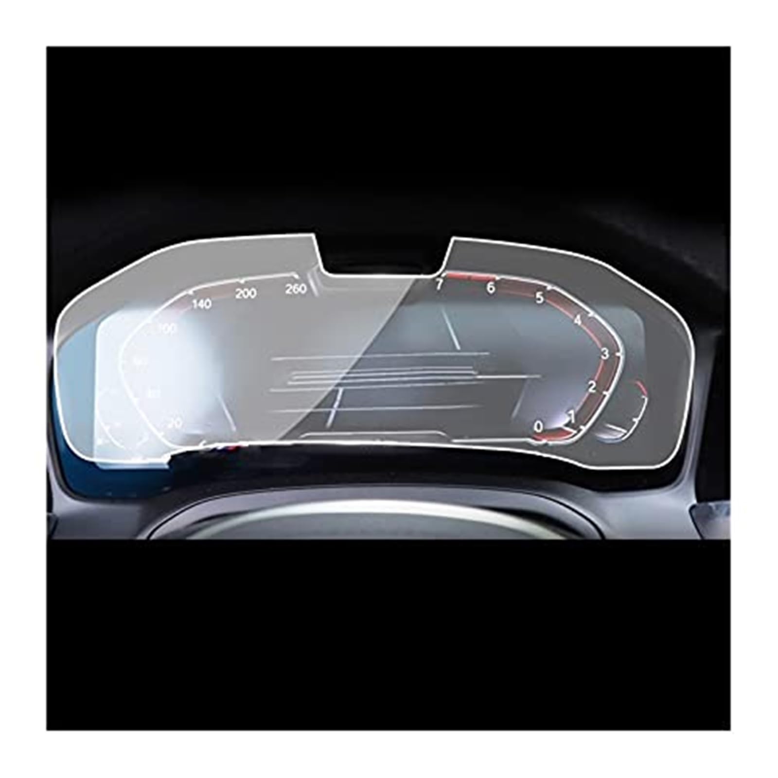 MKVAXR Instrumenten-Displayschutzfolie, for, for G20 G21 3er-Serie 2020 2021, Auto-Navigations-Schutzfolie, TPU-Armaturenbrett-Schutzfolie, gehärtetes Glas Auto-Displayschutz(Black Style 4) von MKVAXR
