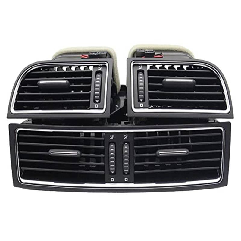 MKVAXR Interior Dash AC Air Outlet Vent Grill, for Skoda, for Superb 2 MK2 3T 2009 2010 2012 2013 2014 2015 3T0820951 3T0819701 3T0819702 Lüftungsgitter(Black 1 Set) von MKVAXR